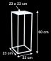 Preview: DanDiBo Blumenhocker Metall Weiß Eckig 60 cm Blumenständer Beistelltisch 96482 M Blumensäule Modern Pflanzenständer Pflanzenhocker