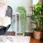 Preview: DanDiBo Blumenhocker Metall Weiß Rund 50 cm Blumenständer Beistelltisch 96483 S Blumensäule Modern Pflanzenständer Pflanzenhocker