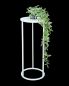 Preview: DanDiBo Blumenhocker Metall Weiß Rund 60 cm Blumenständer Beistelltisch 96483 M Blumensäule Modern Pflanzenständer Pflanzenhocker