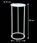 Preview: DanDiBo Blumenhocker Metall Weiß Rund 60 cm Blumenständer Beistelltisch 96483 M Blumensäule Modern Pflanzenständer Pflanzenhocker