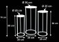 Preview: DanDiBo Blumenhocker Metall Weiß Rund Blumenständer Beistelltisch 96483 3er Set Blumensäule Modern Pflanzenständer Pflanzenhocker