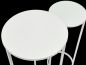 Preview: DanDiBo Blumenhocker Metall Weiß Rund Blumenständer Beistelltisch 96483 3er Set Blumensäule Modern Pflanzenständer Pflanzenhocker