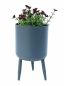 Preview: DanDiBo Flower Pot with Feet Plant Pot Planter with Legs Metal Grey 17 cm 96260 S Modern Plant Stand