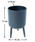Preview: DanDiBo Flower Pot with Feet Plant Pot Planter with Legs Metal Grey 17 cm 96260 S Modern Plant Stand