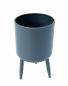 Preview: DanDiBo Flower Pot with Feet Plant Pot Planter with Legs Metal Grey 17 cm 96260 S Modern Plant Stand