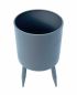 Preview: DanDiBo Blumentopf mit Füßen Pflanztopf Blumenkübel mit Beinen Metall Grau 2er Set 96260 Modern Pflanzenständer