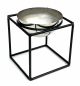 Preview: DanDiBo Blumenhocker Metall mit Topf Schwarz Silber 20 cm Blumenständer 96256 S Blumensäule Modern Pflanzenständer Pflanzenhocker