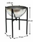 Preview: DanDiBo Blumenhocker Metall mit Topf Schwarz Silber 25 cm Blumenständer 96257 S Blumensäule Modern Pflanzenständer Pflanzenhocker