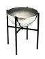 Preview: DanDiBo Blumenhocker Metall mit Topf Schwarz Silber 25 cm Blumenständer 96257 S Blumensäule Modern Pflanzenständer Pflanzenhocker