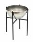 Preview: DanDiBo Blumenhocker Metall mit Topf Schwarz Silber 35 cm Blumenständer 96257 M Blumensäule Modern Pflanzenständer Pflanzenhocker