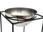 Preview: DanDiBo Blumenhocker Metall mit Topf Schwarz Silber Blumenständer 96256 2er Set Blumensäule Modern Pflanzenständer Pflanzenhocker