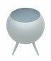 Preview: DanDiBo Blumenhocker Metall mit Topf Weiß 19 cm Blumenständer 96259 S Blumensäule Modern Pflanzenständer Pflanzenhocker