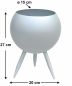 Preview: DanDiBo Blumenhocker Metall mit Topf Weiß 27 cm Blumenständer 96259 L Blumensäule Modern Pflanzenständer Pflanzenhocker