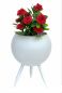 Preview: DanDiBo Blumenhocker Metall mit Topf Weiß 27 cm Blumenständer 96259 L Blumensäule Modern Pflanzenständer Pflanzenhocker