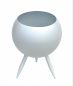 Preview: DanDiBo Blumenhocker Metall mit Topf Weiß 27 cm Blumenständer 96259 L Blumensäule Modern Pflanzenständer Pflanzenhocker