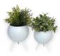 Preview: DanDiBo Flower Stool Metal with Pot White Flower Stand 96259 Set of 2 Flower Column Modern Plant Stand Plant Stool