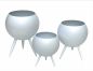 Preview: DanDiBo Flower Stool Metal with Pot White Flower Stand 96259 Set of 3 Flower Column Modern Plant Stand Plant Stool