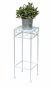 Preview: DanDiBo Blumenhocker Weiß Metall Eckig 50 cm Blumenständer 96314 S Beistelltisch Blumensäule Modern Pflanzenständer Pflanzenhocker