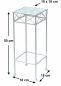 Preview: DanDiBo Blumenhocker Weiß Metall Eckig 50 cm Blumenständer 96314 S Beistelltisch Blumensäule Modern Pflanzenständer Pflanzenhocker