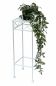Preview: DanDiBo Blumenhocker Weiß Metall Eckig 50 cm Blumenständer 96314 S Beistelltisch Blumensäule Modern Pflanzenständer Pflanzenhocker