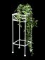 Preview: DanDiBo Blumenhocker Weiß Metall Eckig 50 cm Blumenständer 96314 S Beistelltisch Blumensäule Modern Pflanzenständer Pflanzenhocker