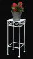 Preview: DanDiBo Blumenhocker Weiß Metall Eckig 50 cm Blumenständer 96314 S Beistelltisch Blumensäule Modern Pflanzenständer Pflanzenhocker