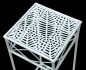 Preview: DanDiBo Blumenhocker Weiß Metall Eckig 50 cm Blumenständer 96314 S Beistelltisch Blumensäule Modern Pflanzenständer Pflanzenhocker