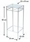 Preview: DanDiBo Blumenhocker Weiß Metall Eckig 60 cm Blumenständer 96314 M Beistelltisch Blumensäule Modern Pflanzenständer Pflanzenhocker