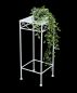 Preview: DanDiBo Blumenhocker Weiß Metall Eckig 60 cm Blumenständer 96314 M Beistelltisch Blumensäule Modern Pflanzenständer Pflanzenhocker