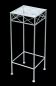 Preview: DanDiBo Blumenhocker Weiß Metall Eckig 60 cm Blumenständer 96314 M Beistelltisch Blumensäule Modern Pflanzenständer Pflanzenhocker