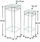 Preview: DanDiBo Blumenhocker Weiß Metall Eckig Blumenständer 96314 2er Set Beistelltisch Blumensäule Modern Pflanzenständer Pflanzenhocker