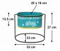 Preview: DanDiBo Flower Stool with Pot Metal Standing Blue Oval 27 cm Flower Stand 96526 M Flower Column Modern Plant Stand Planter