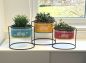 Preview: DanDiBo Flower Stool with Pot Metal Standing Multicoloured Oval 96526 Set of 3 Flower Stands Flower Column Modern Plant Stand Planter