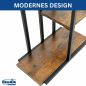 Preview: DanDiBo Blumenregal Indoor Metall Schwarz 6 Etagen Holz 96581 Blumentreppe Pflanzenständer Modern Blumenständer Design