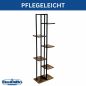 Preview: DanDiBo Flower Shelf Indoor Metal Black 6 Tiers Wood 96581 Flower Staircase Plant Stand Modern Plant Stand Design