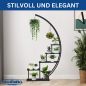 Preview: DanDiBo Blumenregal indoor 170 cm Hoch Metall Schwarz Halbrund 96585 Blumentreppe Groß Rund Pflanzenständer Modern Design
