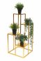 Preview: DanDiBo Flower Staircase Metal Gold 82 cm Plant Staircase Flower Stand 96505 Flower Column Modern Plant Stand Flower Stool