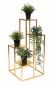 Preview: DanDiBo Flower Staircase Metal Gold 82 cm Plant Staircase Flower Stand 96505 Flower Column Modern Plant Stand Flower Stool