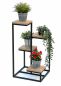 Preview: DanDiBo Flower Staircase Metal Black Wood 75 cm Plant Staircase Flower Stand 96355 Flower Column Modern Plant Stand Flower Stool