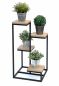 Preview: DanDiBo Flower Staircase Metal Black Wood 75 cm Plant Staircase Flower Stand 96355 Flower Column Modern Plant Stand Flower Stool