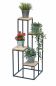 Preview: DanDiBo Flower Staircase Metal Black Wood 90 cm Plant Staircase Flower Stand 96349 Flower Column Modern Plant Stand Flower Stool