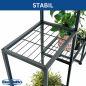 Preview: DanDiBo Blumenregal indoor Metall Schwarz 6 Ebenen 96578 Blumentreppe Modern Pflanzentreppe Design Pflanzenregal
