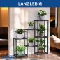 Preview: DanDiBo Blumenregal indoor Metall Schwarz 6 Ebenen 96578 Blumentreppe Modern Pflanzentreppe Design Pflanzenregal