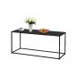 Preview: DanDiBo Couchtisch Schwarz Metall Eckig 110x50x40 cm Beistelltisch Wohnzimmer 96470 Tisch Sofatisch Wohnzimmertisch Modern