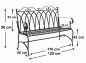 Preview: DanDiBo garden bench metal 2 seater weatherproof bench garden bench antique 18940 dark brown metal bench 120 cm iron bench