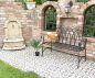 Preview: DanDiBo garden bench metal 2 seater weatherproof bench garden bench antique 18940 dark brown metal bench 120 cm iron bench