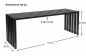 Preview: DanDiBo Gartenbank Metall Massiv Wetterfest Schwarz 120 cm Sitzbank Modern 96205 Parkbank Eisen Blumenbank