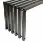 Preview: DanDiBo Garden Bench Metal Solid Weatherproof Black 120 cm Ela Bench Modern 96205 Park Bench Iron Slatted Bench