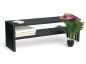 Preview: DanDiBo Gartenbank Metall Wetterfest 3 Sitzer Schwarz 150 cm mit 2 Ebenen Sitzbank Eisenbank Gartenmöbel Modern Parkbank
