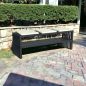 Preview: DanDiBo Gartenbank Metall Wetterfest 3 Sitzer Schwarz 150 cm mit 2 Ebenen Sitzbank Eisenbank Gartenmöbel Modern Parkbank